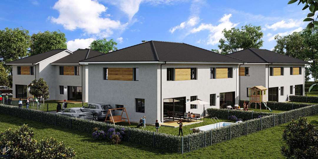 Neu errichtete DH-Hälfte mit Garten freut sich auf Sie als Bewohner: innen