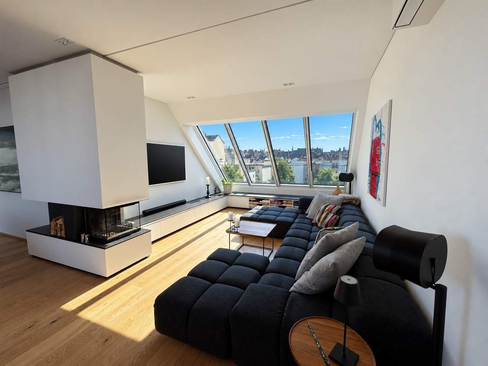 Wohnen über den Dächern Wiens – exklusive 146-m²-Dachwohnung mit 360°-Dachterrasse