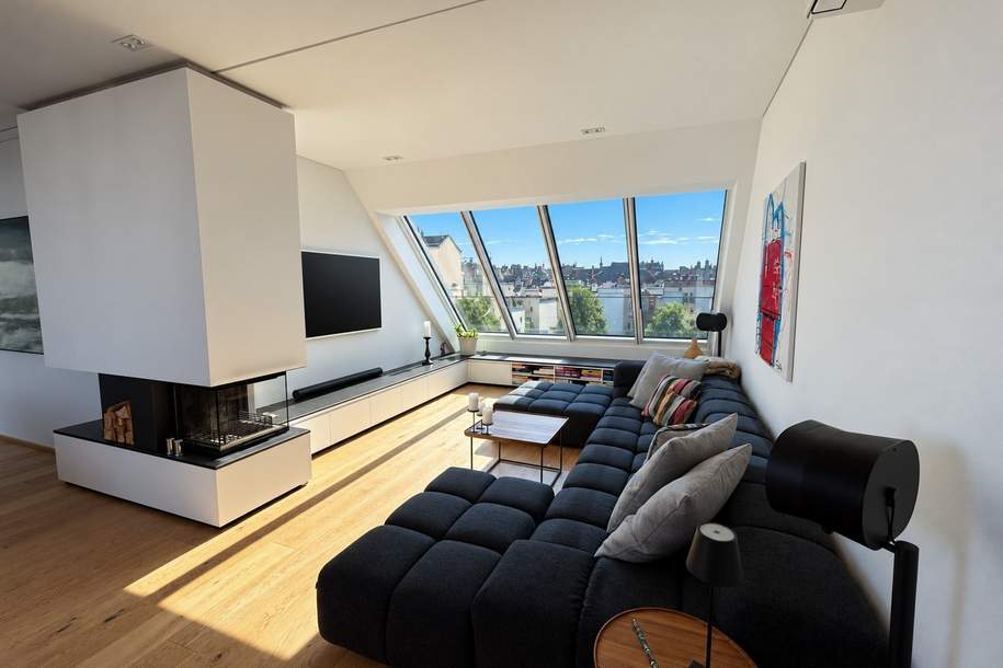 Wohnen über den Dächern Wiens – exklusive 146-m²-Dachwohnung mit 360°-Dachterrasse, Wohnung-miete, 5.500,00,€, 1030 Wien 3., Landstraße