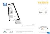 Sonnwendviertel: 1-Zimmer-Wohnung mit Balkon im 17. OG – Fitnessraum, Co-Working & Rooftop-Terrasse inklusive!