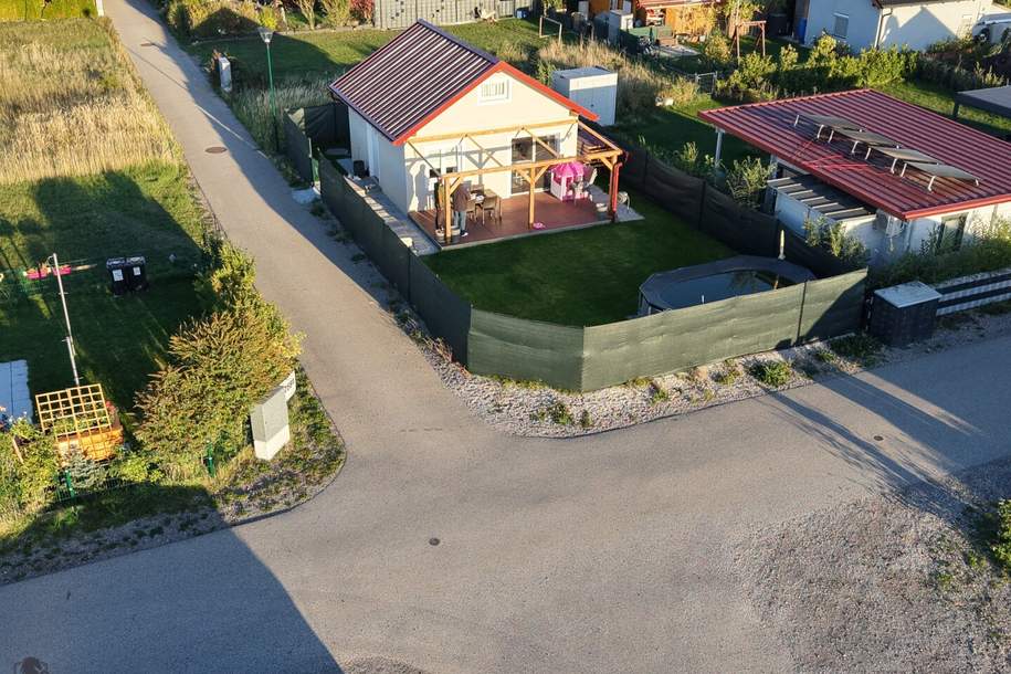 Gartenzeit in Tulln – Kleingartenhaus mit Terrasse und Pool auf Pachtgrund, Haus-kauf, 75.500,€, 3430 Tulln