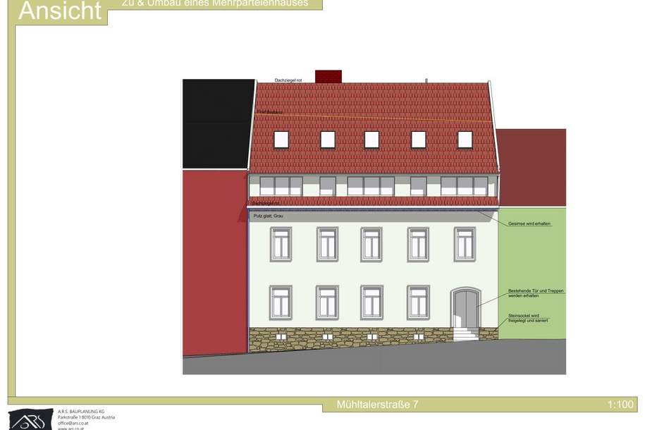 Steueroptimiertes Bauherrenmodell mitten in der Altstadt von Leoben - Bietet stabile Werte für Generationen, Gewerbeobjekt-kauf, 450.000,€, 8700 Leoben