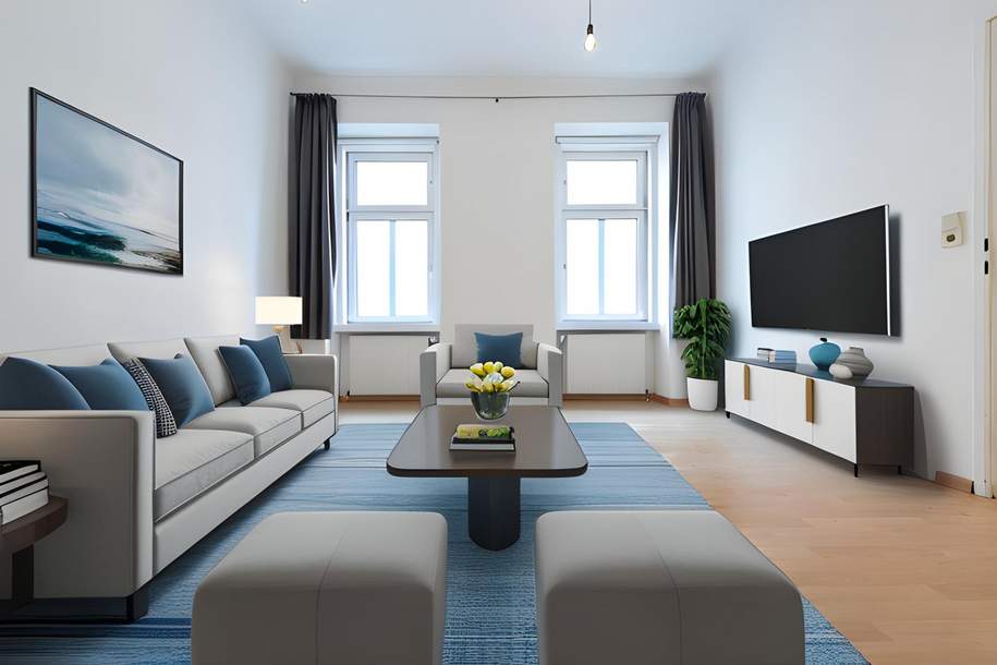 Elegante 2,5-Zimmer-Altbauwohnung in urbaner Lage, Wohnung-kauf, 259.000,€, 1120 Wien 12., Meidling