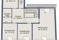 Einmalig attraktives Wohnhaus mit Traumgarten, Pool, Garagenplätzen und großen Nebengebäuden