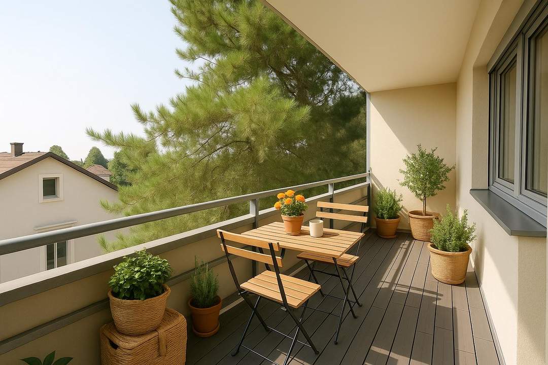 Ländlich grün und trotzdem Stadt? Diese Wohnung in Waltendorf macht's möglich!