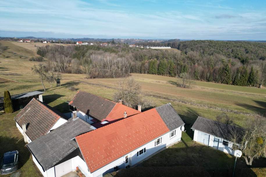 "DREIKANTHOF" mit ca. 9.436 m² Grund und diversen Nebengebäuden in Ruhelage, Haus-kauf, 259.000,€, 7572 Jennersdorf