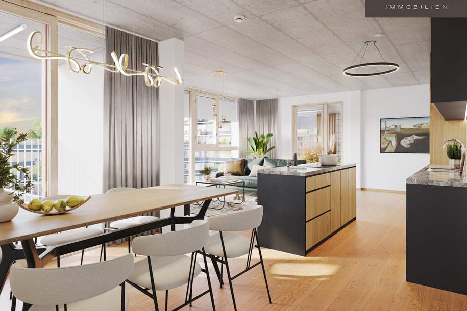 | ZWEI ZIMMER | BALKON | UNIKAT FÜR FREIGEISTER | ANLEGER | BF 14B | VILLAGE IM DRITTEN | FERTIGSTELLUNG 2027, Wohnung-kauf, 309.000,€, 1030 Wien 3., Landstraße