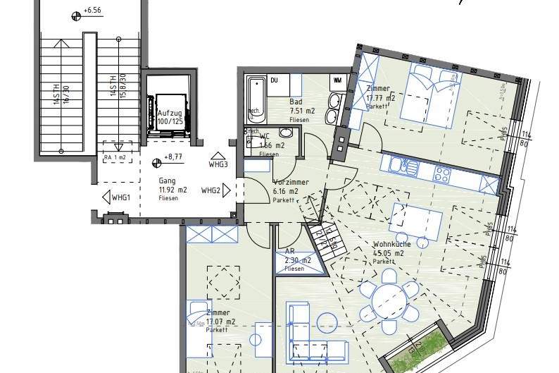 MODERNE, SCHLÜSSELFERTIGE 115 m² DACHGESCHOSS-WOHNUNG MIT EXZELLENTER ANBINDUNG IM TRADITIONSKURORT BAD VÖSLAU, Wohnung-kauf, 620.000,€, 2540 Baden