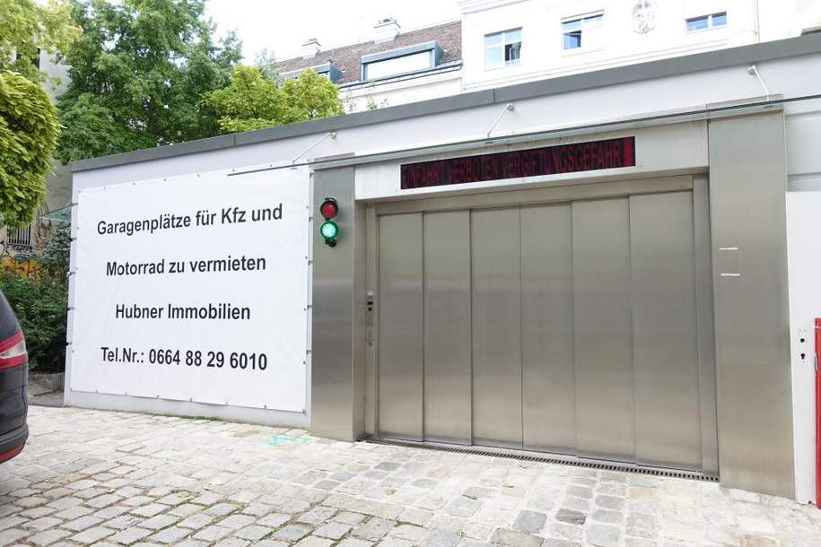 Ab 1.9.! Garagenplatz beim Spittelberg zu vermieten! Auto-Lift!, Kleinobjekte-miete, 250,00,€, 1070 Wien 7., Neubau