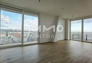 TOP-Ausblick: City mit Stephansdom, Donaukanal, Prater. Concierge, Party & BBQ Lounge, Pool usw.