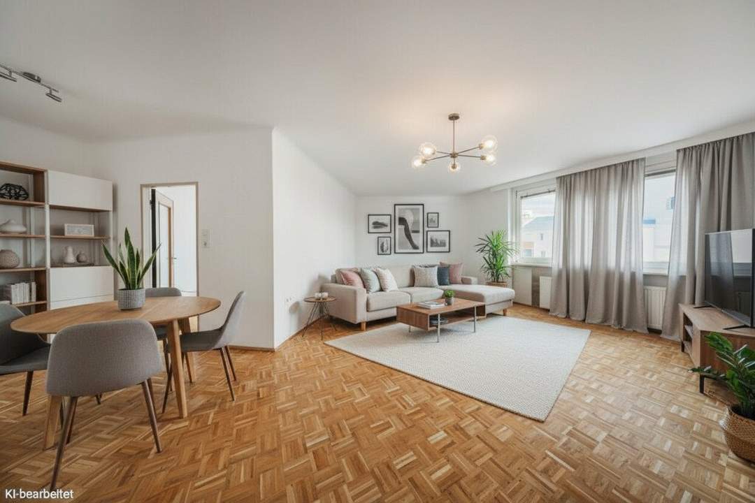 Wohnen &amp; genießen! Lichtdurchflutete 3-Zimmer-Wohnung nächst Donau | Großzügig geschnitten | Separate Küche