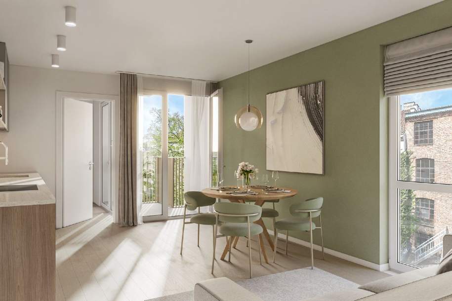 "Wohnoase Siebenbrunnengasse 44 - SONNIGER ERSTBEZUG MIT BALKON - Nachhaltig. Ruhig. Besonders.", Wohnung-kauf, 865.200,€, 1050 Wien 5., Margareten