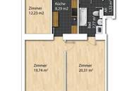 Lichtdurchflutete 3-Zimmer-Altbauwohnung im 3. Liftstock