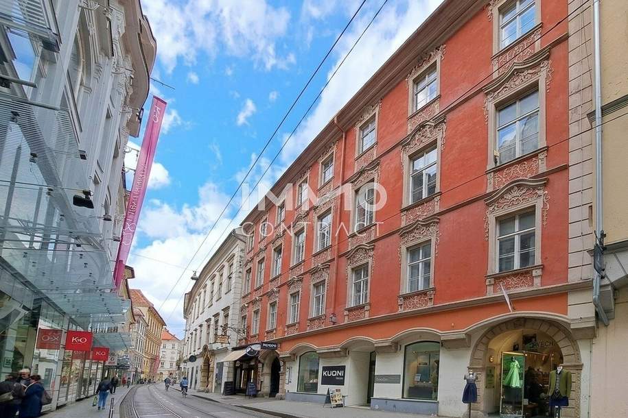 TOP Innenstadtlage: 3 - Zimmer- DG- Wohnung im Altbau | Sackstraße 14 Top 26, Wohnung-miete, 993,96,€, 8010 Graz(Stadt)