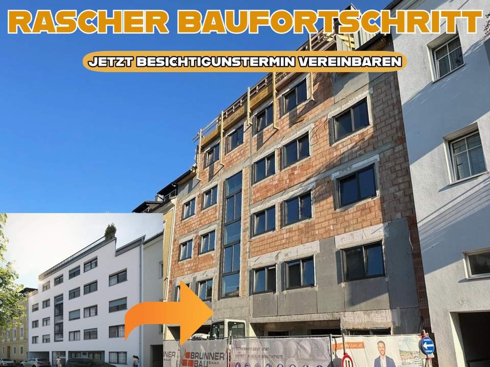 LINZ/URFAHR (Auberg) : NEUBAUPROJEKT - EIGENTUMSWOHNUNG ca. 76,65 m² Wohnfläche, 3 Zimmer + Balkon, inkl.Tiefgaragenstellplatz + EIGENGARTEN möglich