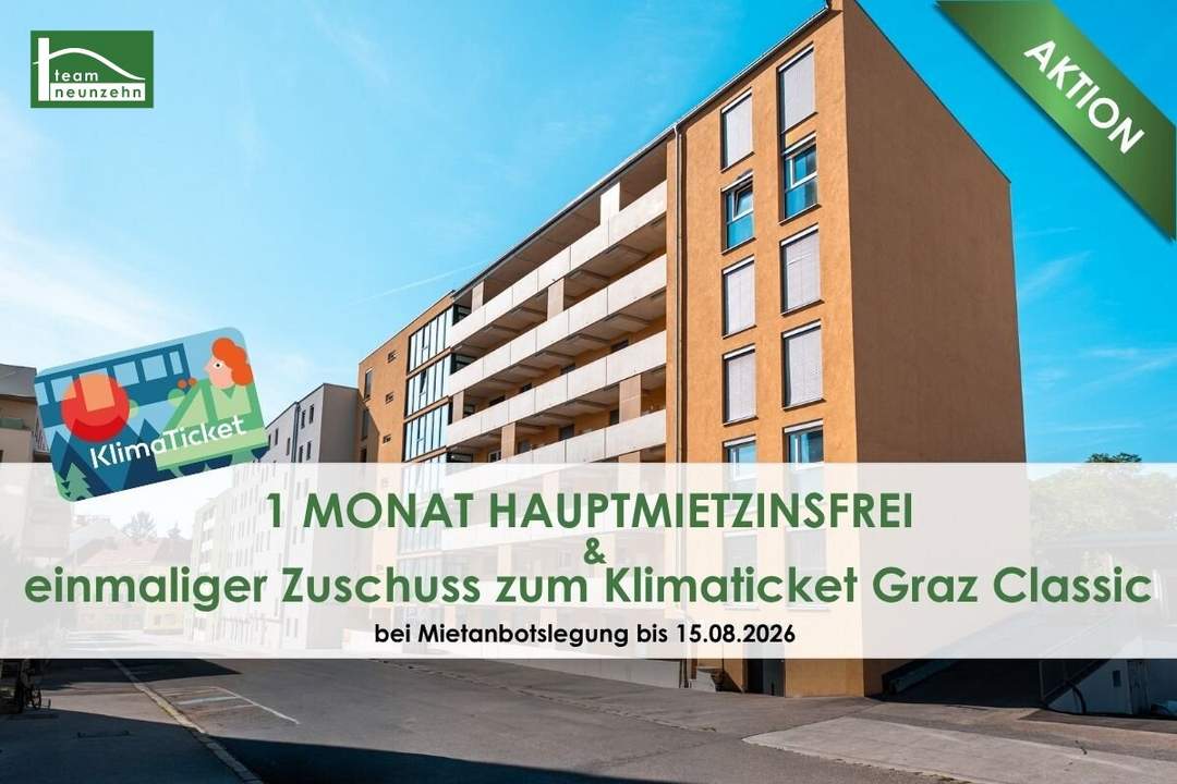 Neubauwohnung mit Stadtanbindung – zentral & stilvoll! - JETZT ZUSCHLAGEN