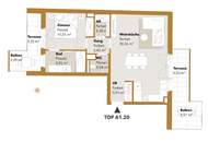 ASG IV-Qualitatives Wohnen in urbaner Lage: hochwertiger 2-Zimmer ERSTBEZUG mit TERRASSE! Provisionsfrei!