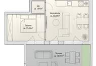 ERSTBEZUG nach Errichtung | 2 Zimmer-Gartenwohnung | südseitig | ruhiger Innenhof | Luftwärmepumpe | optionaler Tiefgaragenplatz