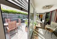 DORNBIRN-Gartenwohnung/Terrassenwohnung, ca. 57 m2 + beheizter, ganzjährig nutzbarer Wintergarten ca. 19 m2, Gesamt-Wohn-NFL ca. 76 m2, Wohnempfinden/Wohlfühl-Atmosphäre wie in einer 3-Zimmer-Wohnung, inkl. 1 TG. + Kellerabteil.