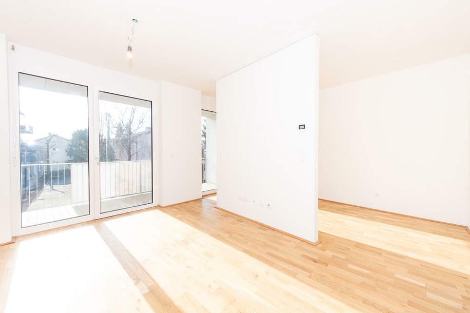 Wohnen in Eggenberg: 37 m² Wohnung mit Balkon! Nähe FH!, Wohnung-miete, 595,00,€, 8020 Graz(Stadt)