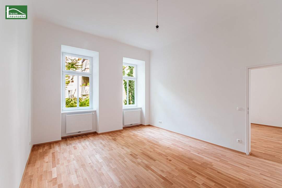 Sechshaus - Erstbezug nach Renovierung! Innenhofausrichtung und 5 Gehminuten zu U4 und U6! Helle Altbau-Wohnung mit 2 oder 3 Zimmern - JETZT ANFRAGEN