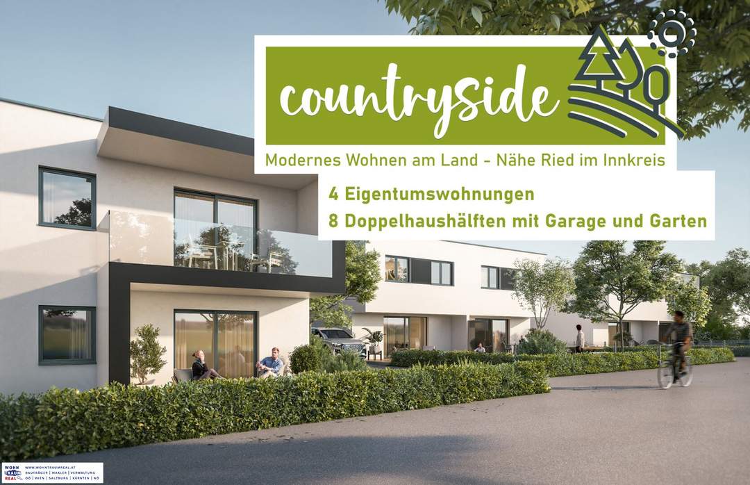 Pram bei Ried/I - Attraktive Gartenwohnung (Top I) mit Carport – NEUBAU