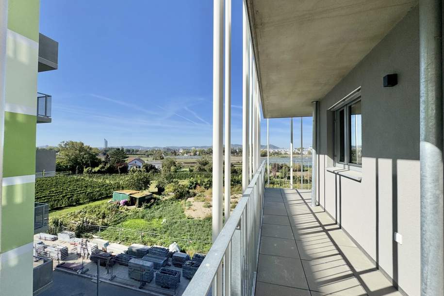 Wohnen mit Blick aufs grüne Donaufeld -- heller &amp; traumhafter Erstbezug nahe U1 Kagran &amp; Alter Donau, Wohnung-miete, 1.099,00,€, 1210 Wien 21., Floridsdorf
