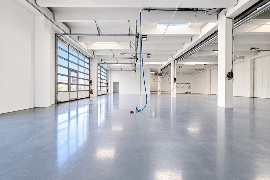 Ebenerdige Produktionsfläche mit 420m² | beheizbare Halle mit Nebenräumen | direkte Einfahrt möglich, Gewerbeobjekt-miete, 5.250,00,€, 2100 Korneuburg