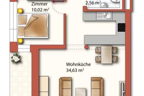 MODERN WOHNEN IN DER DONAUSTADT, 7 hochwertige Neubau-Mietwohnungen, Wohnung-miete, 1.350,00,€, 1220 Wien 22., Donaustadt