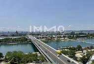 ERSTBEZUG: TOP-Neubau mit schönstem Blick auf Neue Donau, Riesenrad &amp; Stephansdom: Gym, Pool uvm.