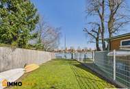 Wohnen am Wasser – Haus mit großem Garten, 2 Badeplätzen & Bootsanlegemöglichkeit an der Alten Donau | Dampfschiffhaufen 44, 1220 Wien