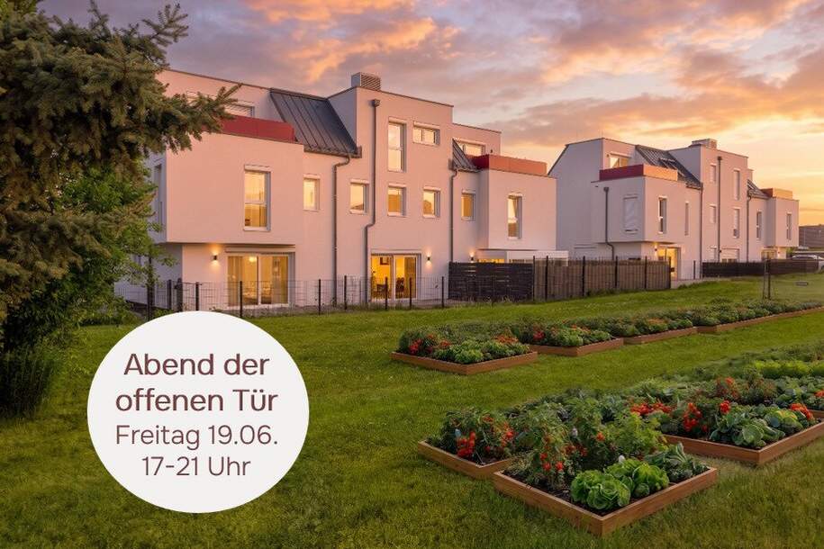 Ziegelmassiv-Reihenhaus in Grünruhelage mit City-Nähe | Niedrigenergie mit PV-Anlage & LWP | inkl. Parkplatz, Haus-kauf, 839.900,€, 1220 Wien 22., Donaustadt