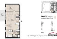 TOPLAGE und ERSTBEZUG: Hofseitige, moderne 2-Zimmerwohnung mit Balkon! Besichtigung ab Februar 2025 möglich!