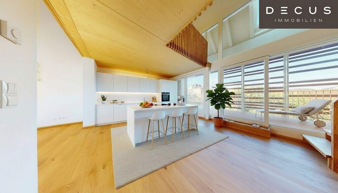 | EXKLUSIVE &amp; LICHTDURCHFLUTETE DACHGESCHOSS - MAISONETTE - WOHNUNG MIT BLICK AUF DEN SCHLOSSBERG | PRIVATER LIFTZUGANG | 2 TERRASSEN | TOP LAGE