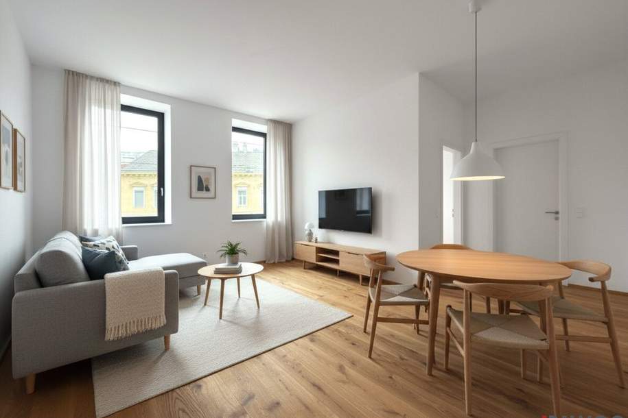 Barrierefreie 2-Zimmer Altbauwohnung mit extra Küchenbereich | ERSTBEZUG nach Sanierung, Wohnung-kauf, 320.000,€, 1150 Wien 15., Rudolfsheim-Fünfhaus