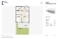 PROVISIONSFREI 2 Zimmer Neubau - Gartenwohnung mit Tiefgarage und Lift - BAURECHTOBJEKT