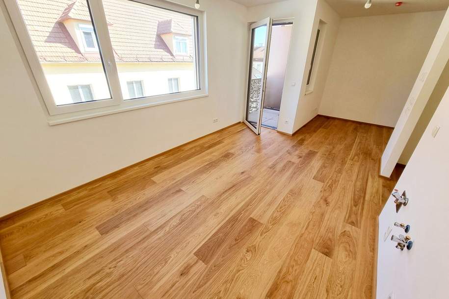 Mini im Grundbuch, Maxi im Ertrag! Perfekte Kleinwohnung im letzten Regelgeschoss! Photovoltaik + Wärmepumpe! Loggia + Kompakter Grundriss + Energieeffizienz + Perfekte Anbindung und Nahversorgung! Jetzt zugfreifen!, Wohnung-kauf, 183.000,€, 1230 Wien 23., Liesing