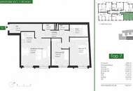 Erstbezug! Sehr gut aufgeteilte 3-Zimmer, 1. Etage, (TopB 7)