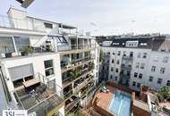 Dachterrassentraum - Einzigartiger Ausblick - Vollmöbliert - Gemeinschaftspool - in Bestlage des 2. Bezirks