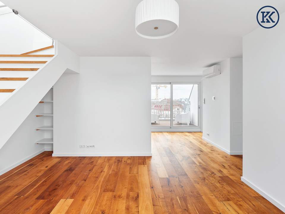 Wohnen über den Dächern Wiens - Exklusive Dachgeschosswohnung mit Galerie &amp; Terrassen