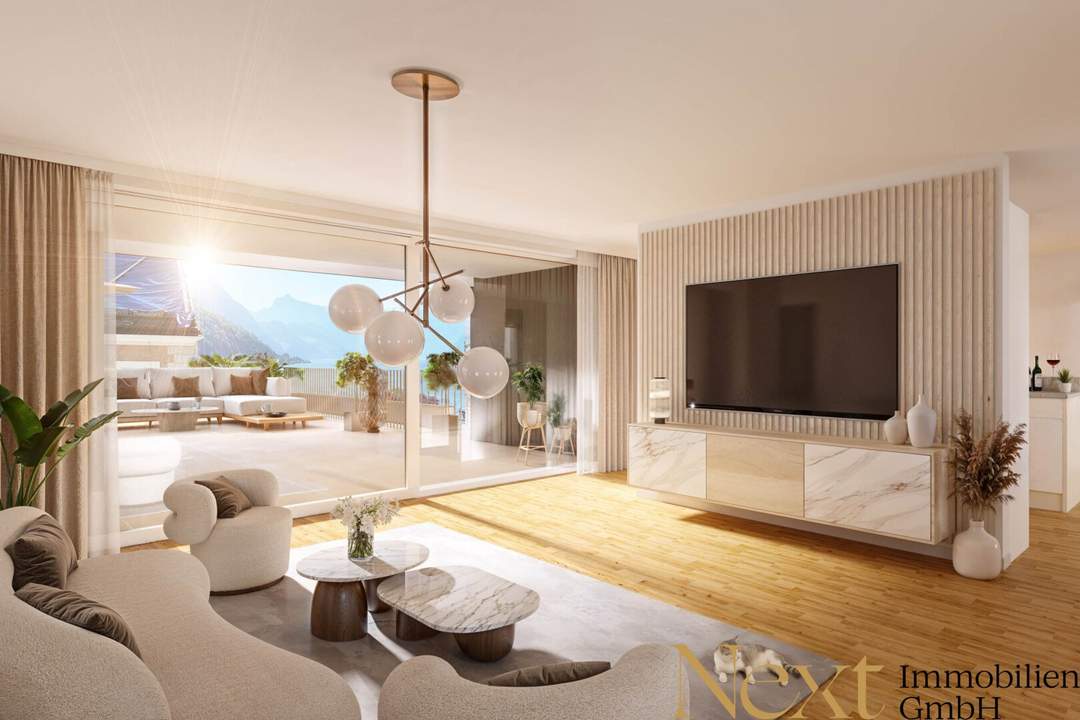 ERSTBEZUG! Klimatisierte 3-Zimmer-Wohnung mit Wintergarten und Traunseeblick in Gmunden zu verkaufen!