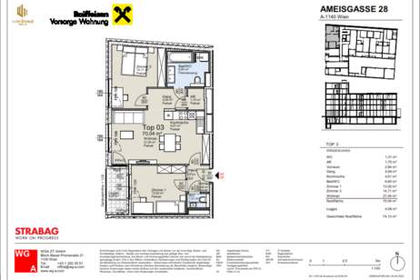 1140 Wien - Ameisgasse, Trendige 2+3 Zimmer-Neubauwohnungen, Wohnung-kauf, 474.600,€, 1140 Wien 14., Penzing