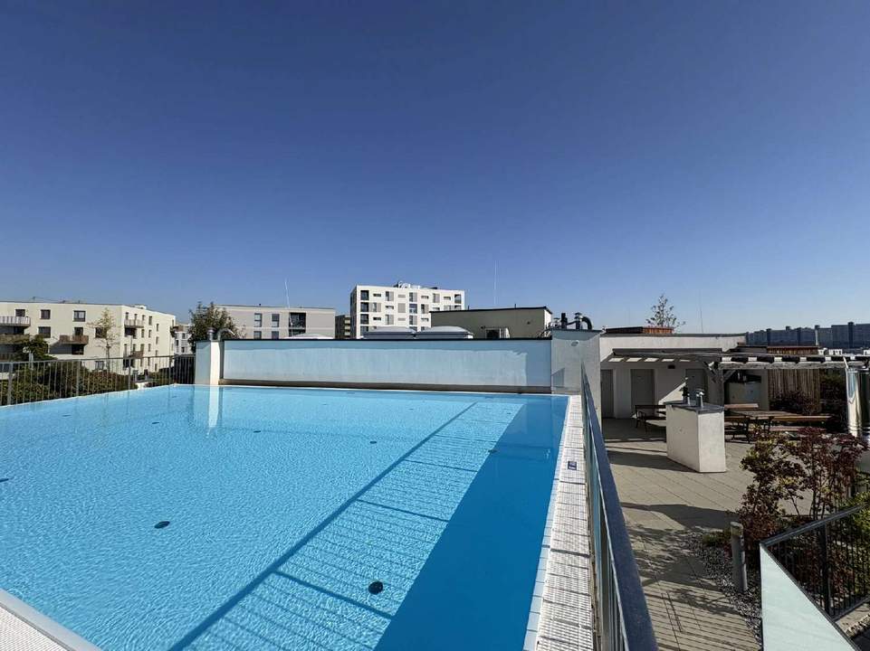 Pool am Dach - schöne 3 Zimmer Balkonwohnung in Atzgerdorf