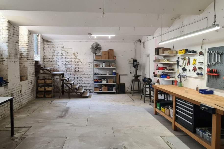 Ideal für Ihr HOBBY oder BUSINESS: Ihre Werkstatt/Lagerfläche in 1140 Wien – 77,04 m² um nur 592,55 €!, Gewerbeobjekt-miete, 493,79,€, 1140 Wien 14., Penzing