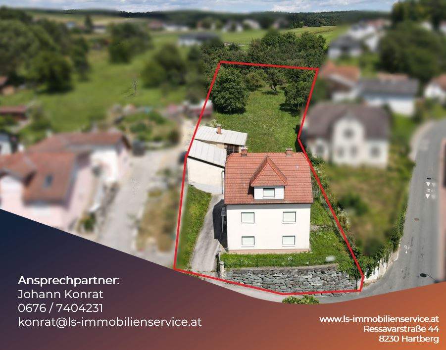 Großzügiges Wohnhaus mit zwei Einheiten, Garten &amp; Baugrundstück im Kurort Bad Tatzmannsdorf