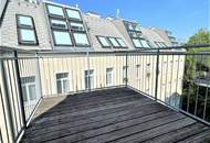 WASAGASSE, sonniges 92 m2 Dachgeschoß mit 6 m2 Balkon, 3 Zimmer, Wohnküche, 2 Bäder, Parketten, Fernblick