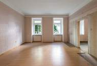 HOFRUHELAGE mit GRÜNBLICK | Sanierungsbedürftiger Altbau | Ca. 8,5 m² Balkon-Option (baubewilligt) | Nähe Einsiedlerpark, U4 Margaretengürtel, künftiger U2-Station Reinprechtsdorfer Straße