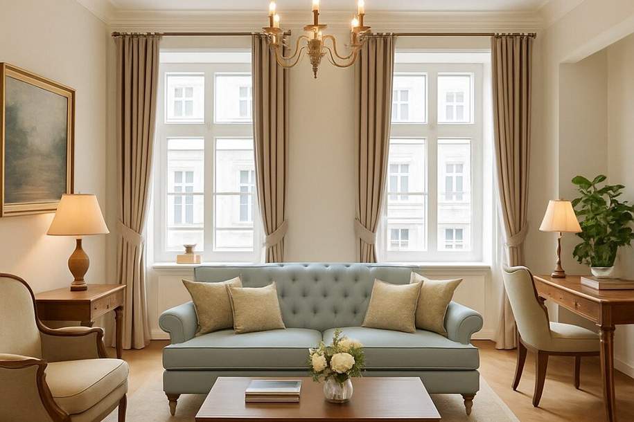 Charmante, hochwertig sanierte 3-Zimmer-Altbauwohnung in Bestlage der Josefstadt, Wohnung-kauf, 480.000,€, 1080 Wien 8., Josefstadt