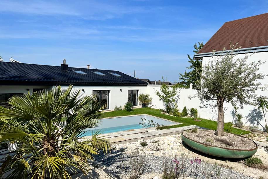 TRAUMHAFTE LIEGENSCHAFT MIT POOL, SEEBLICK UND ÜBERDACHTER BOOTSGARAGE, Haus-kauf, 7072 Eisenstadt-Umgebung