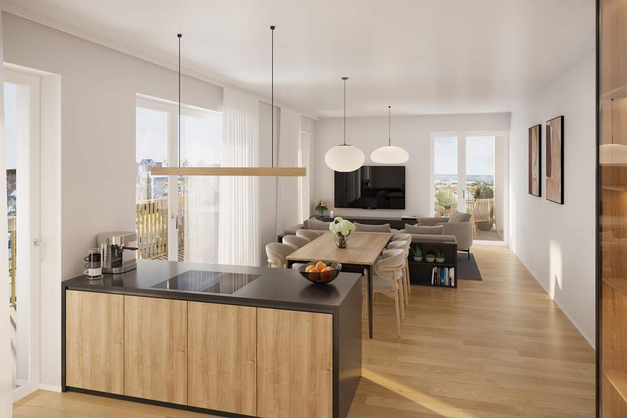 "Topangebot" Exklusive Dachgeschosswohnung-Erstbezug - inkl. 3 Tiefgaragenplätze in Linz - Provisionsfrei!, Wohnung-kauf, 589.000,€, 4020 Linz(Stadt)